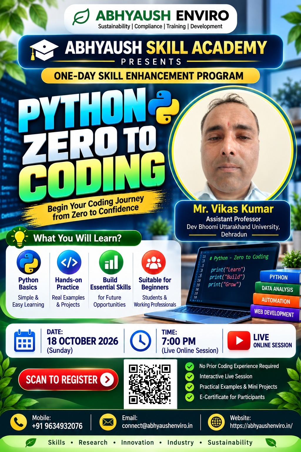 Python: Zero to Coding - One-Day Skill Enhancement Program